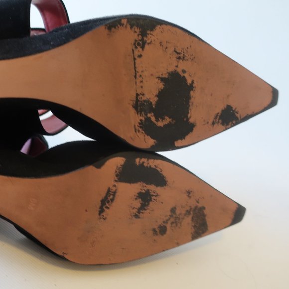 BISOU BISOU COLLECTION BLACK SUEDE WEDGE HEELS 6 * - Picture 9 of 10